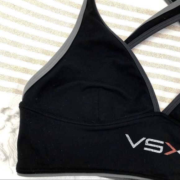 Victoria Secret Sport Black Cross Back Athletic Sports Bra - Picture 4 of 11